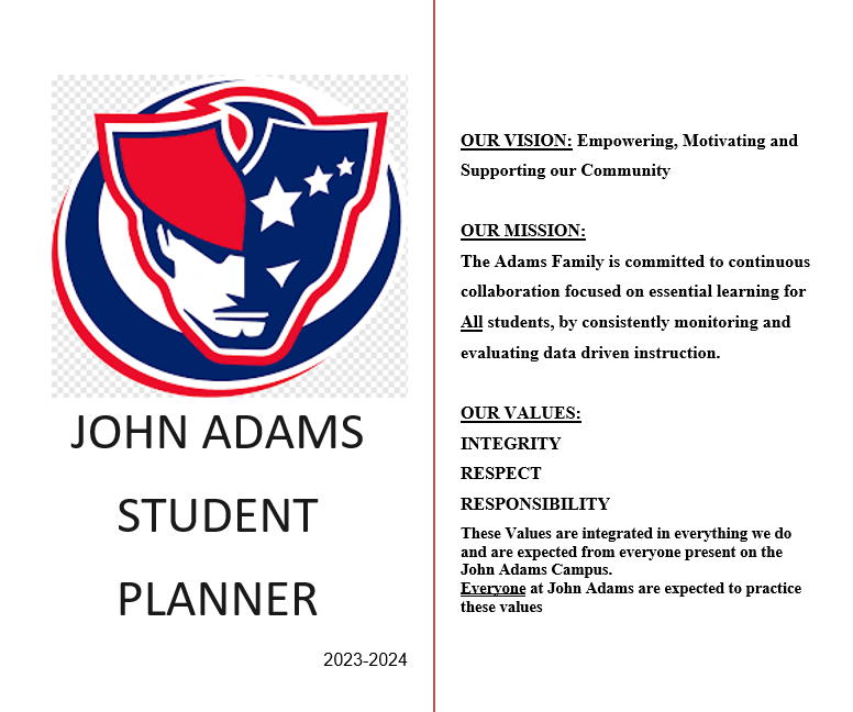  Student Handbook and Planner